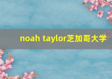 noah taylor芝加哥大学